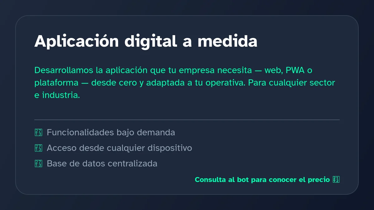 Aplicación digital a medida: La Revolución Digital